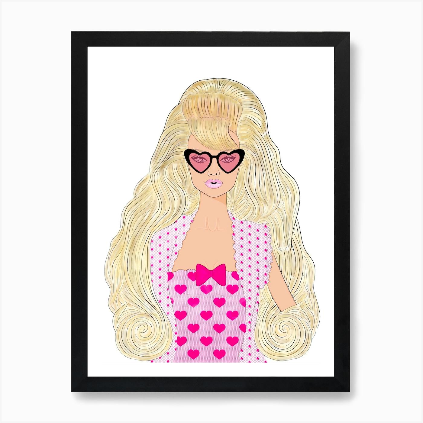Barbie art prints cheap