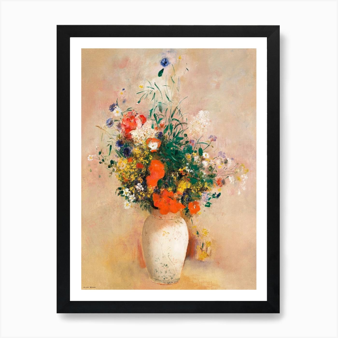 Floral Fine Art Print, Colorful Floral Wall Art, Flower Art Painting, Flowers in Vase, Odilon Redon store Art, Famous Floral Art Prints