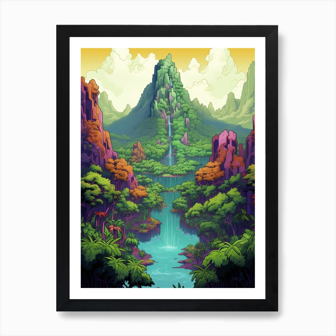 Manu National Park Pixel Art 3 Art Print by PixelPerfect - Fy