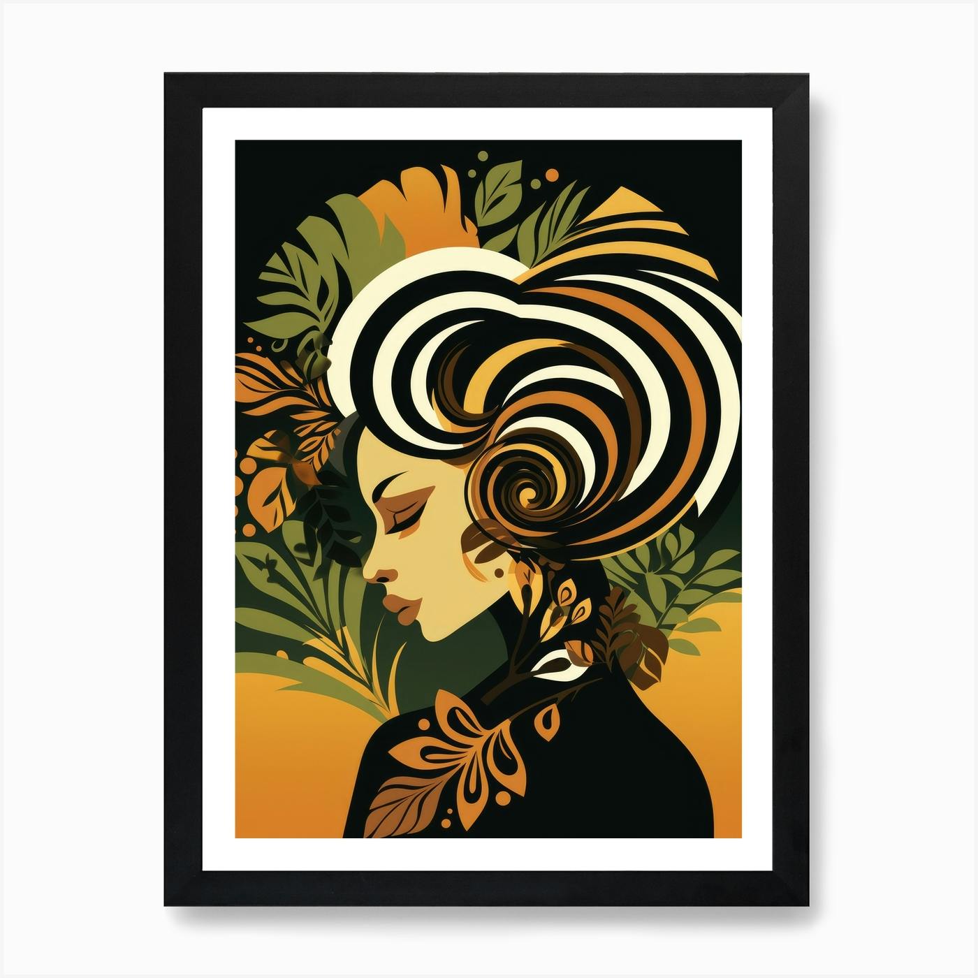 Art Deco inspired poster for a jazz club Art Print by