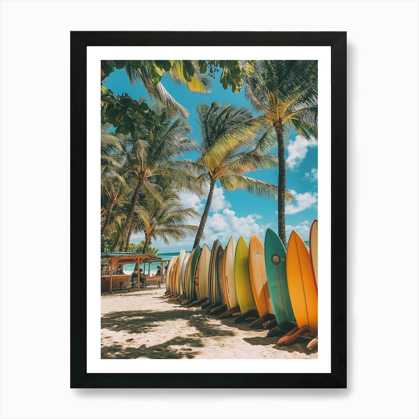 キャンバスアート Surfboard on the beach  (4枚) Surfboards On The Beach 4 Art Print by ArtMart - Fy
