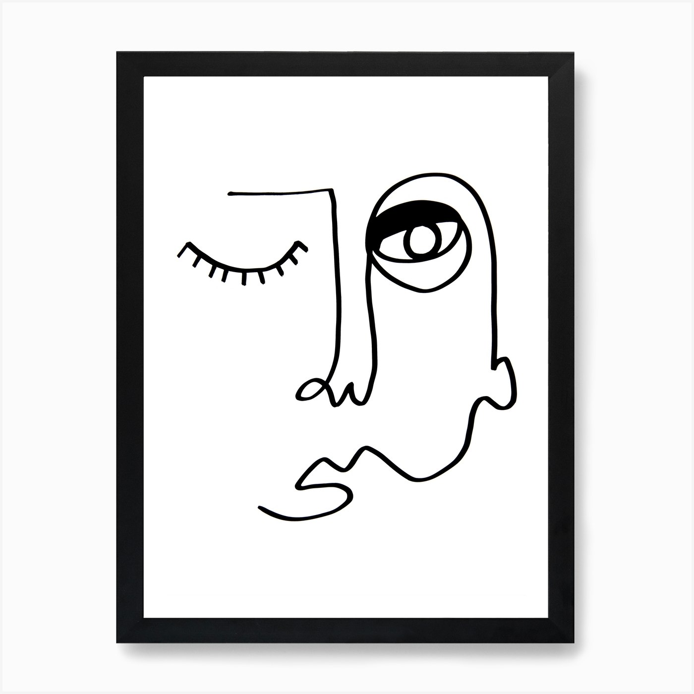 Adunbi Line Art Print by Shatha Al Dafai - Fy