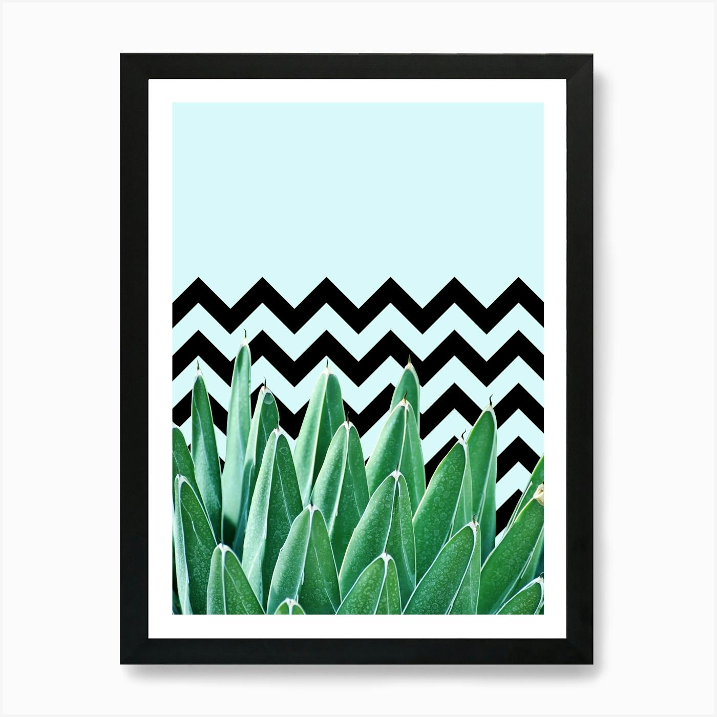 Society6 iPhone4/4S,5用 Chevron Flora II by Bianca Green Chevron Flora II - horiz in Art Print by Bianca Green - Fy