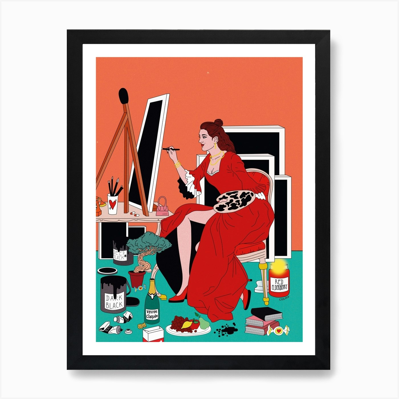 Paint It Black Art Print by Cosmo Illustrator Fy