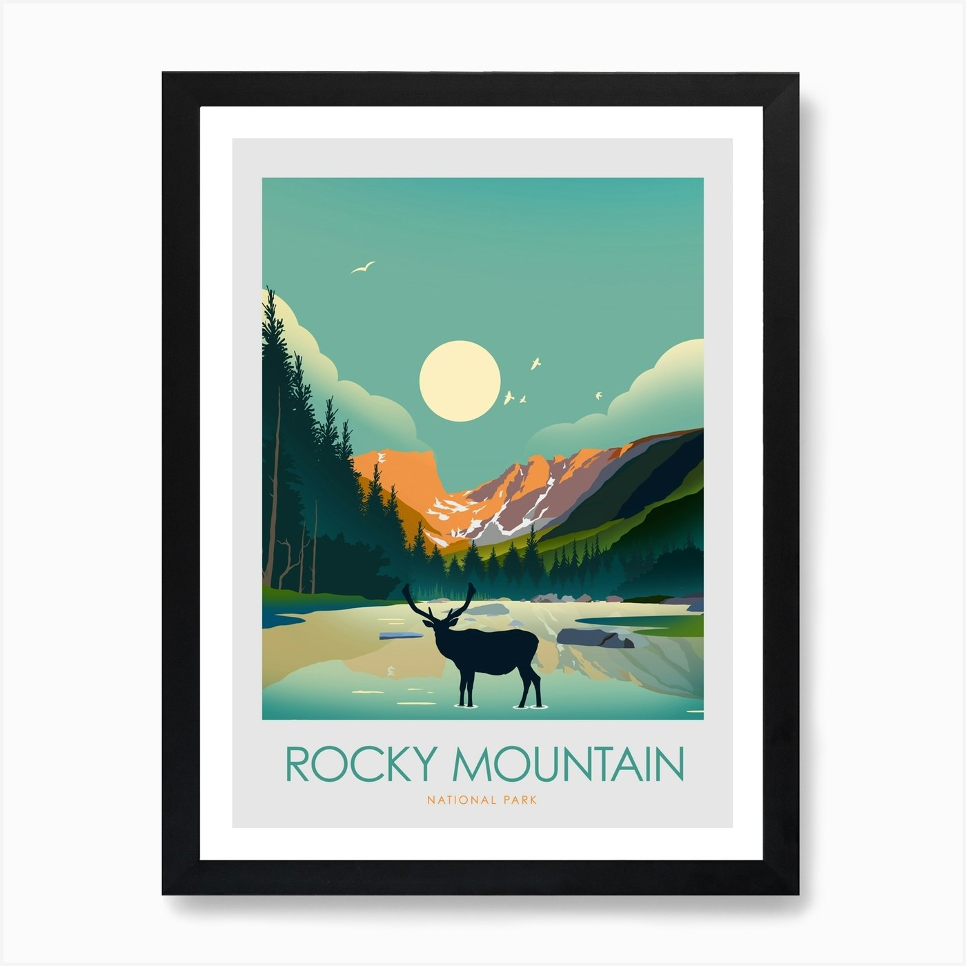 Rocky Mountains Art Print by Studio Inception - Fy