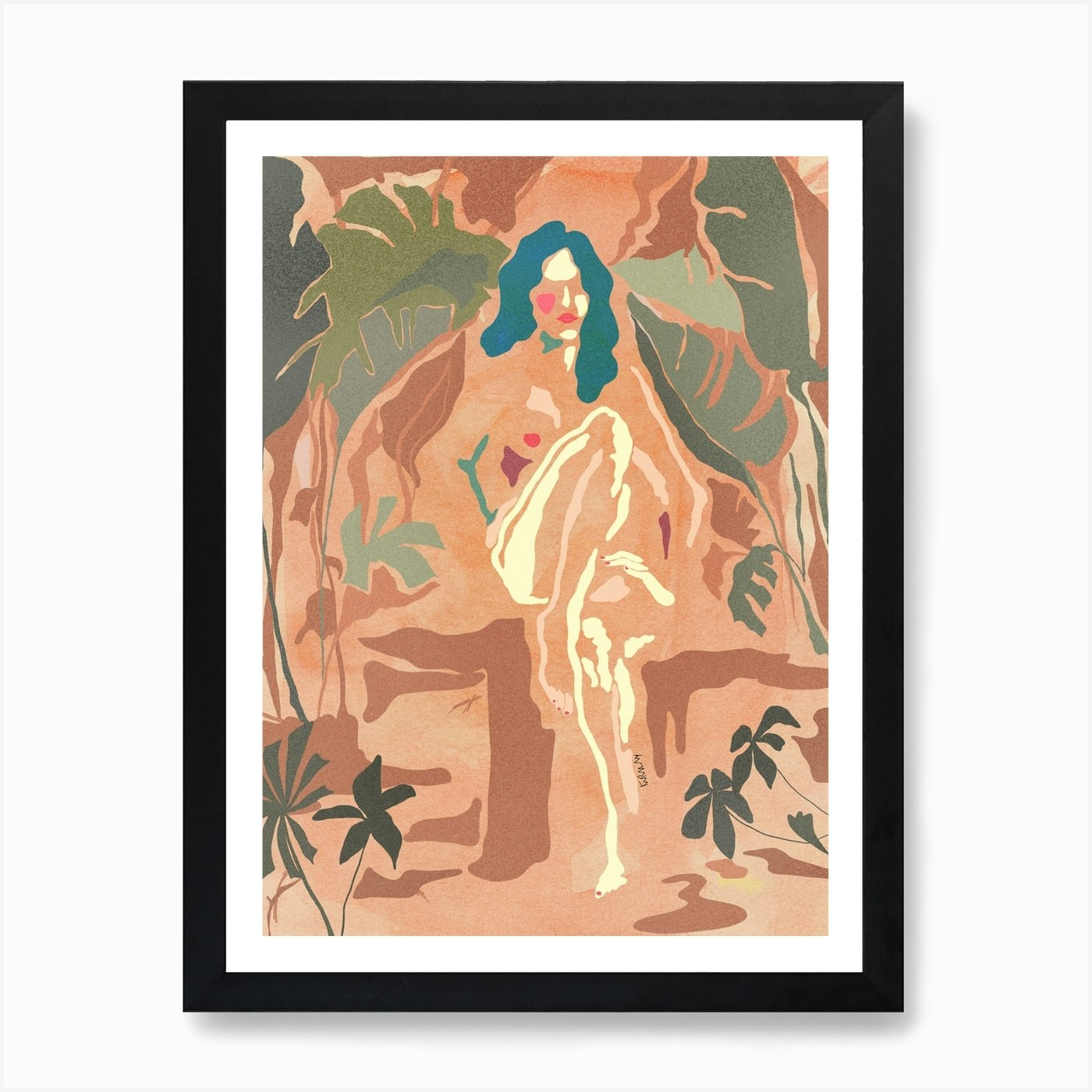 Jungle Lady Art Print By Kuralay Kin Fy 