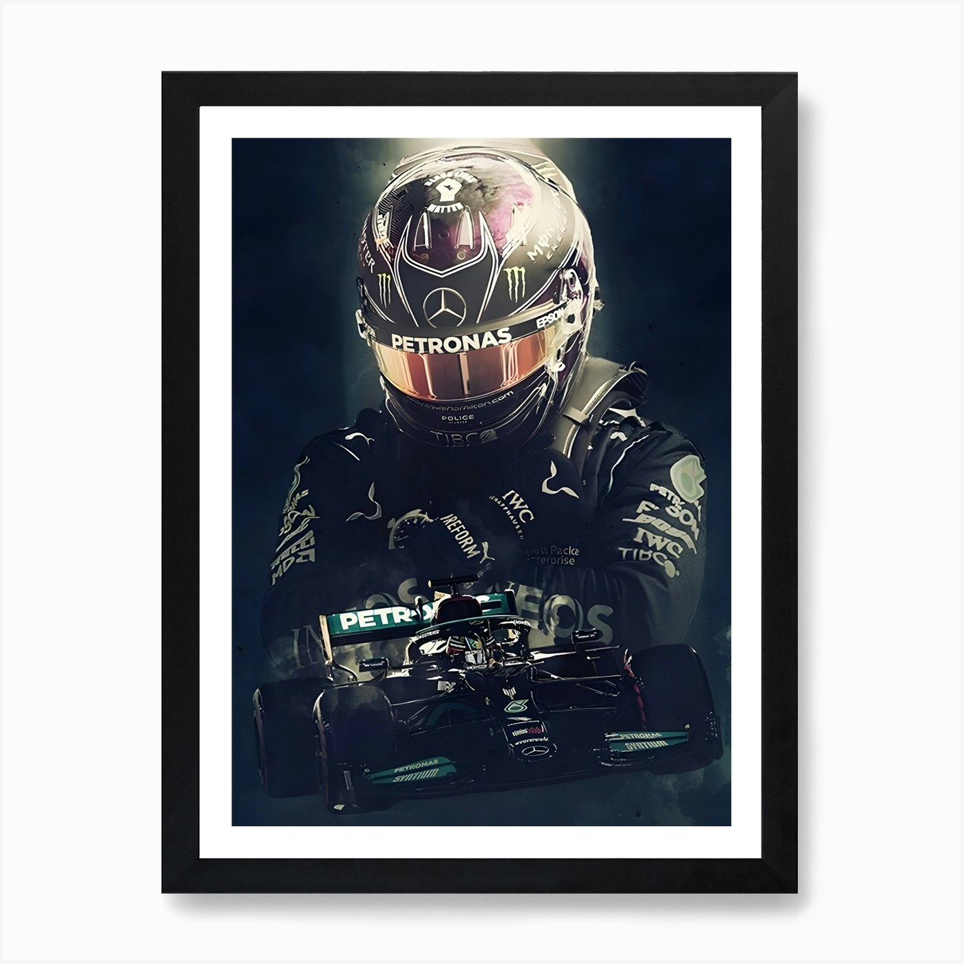 Lewis Hamilton Formula One F1 Grand Prix Art Print By Kunstudio - Fy