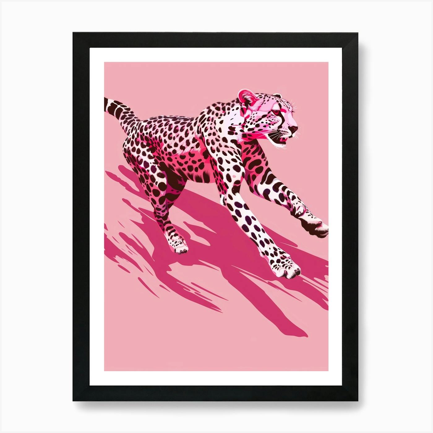 ZxXzkwpP Pink Cheetah Print Room Decor Poster, Trendy