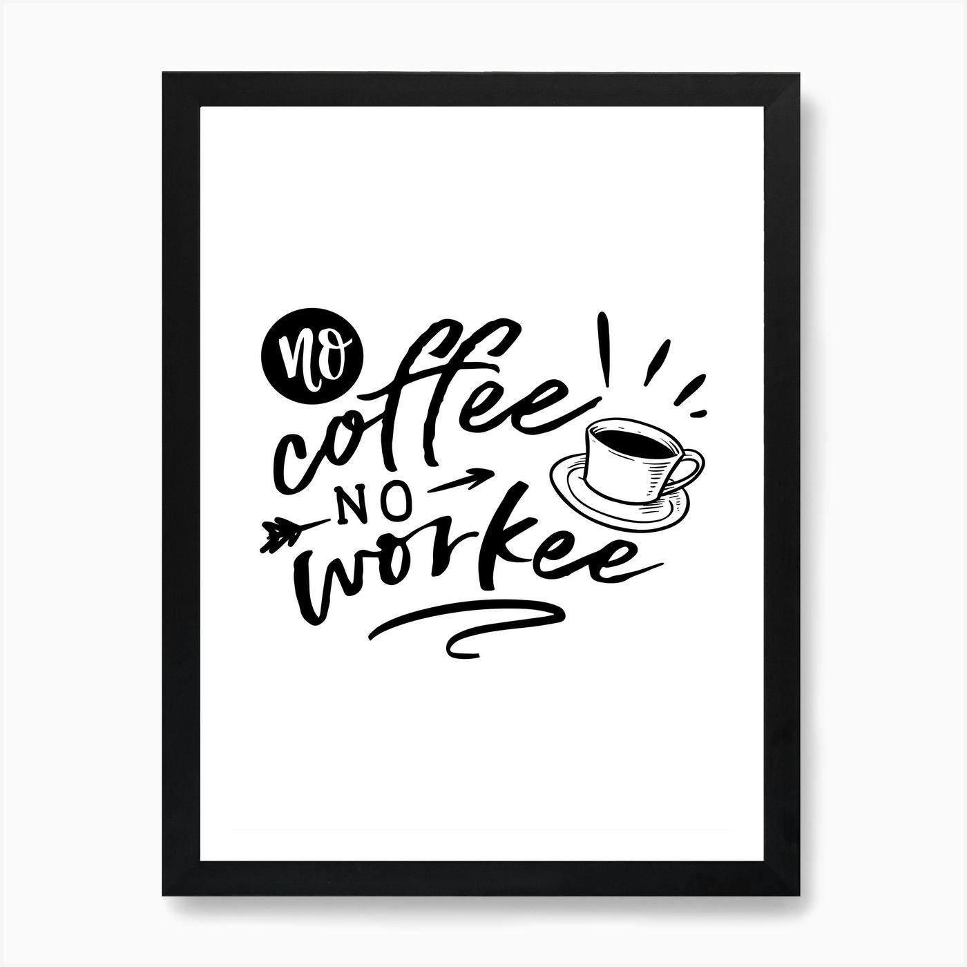 NO COFFEE  makersspace Canvas  NO ART
