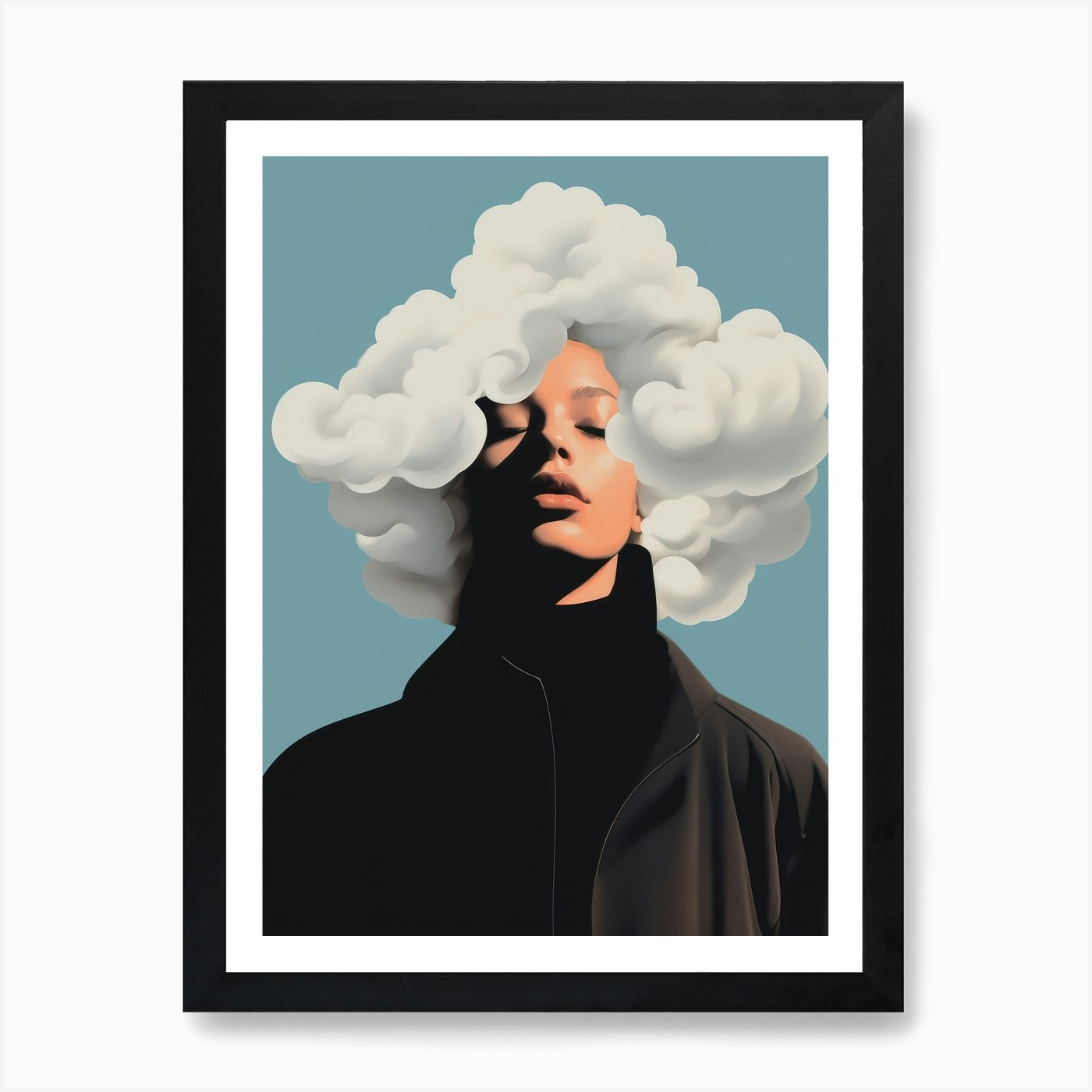 Woman With A Cloud On Her Head Art Print by anhphamkd93 - Fy