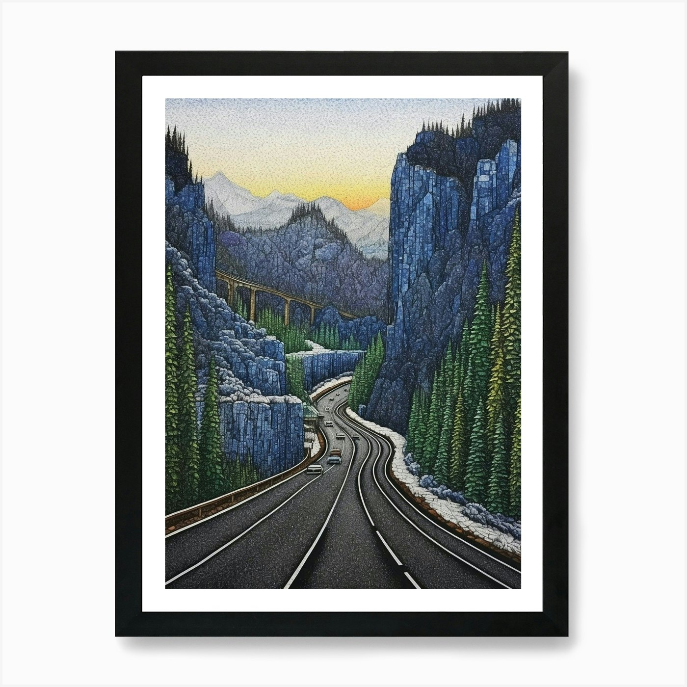 Snoqualmie Pass Retro Pop Art 24 Art Print By Pixelperfect - Fy