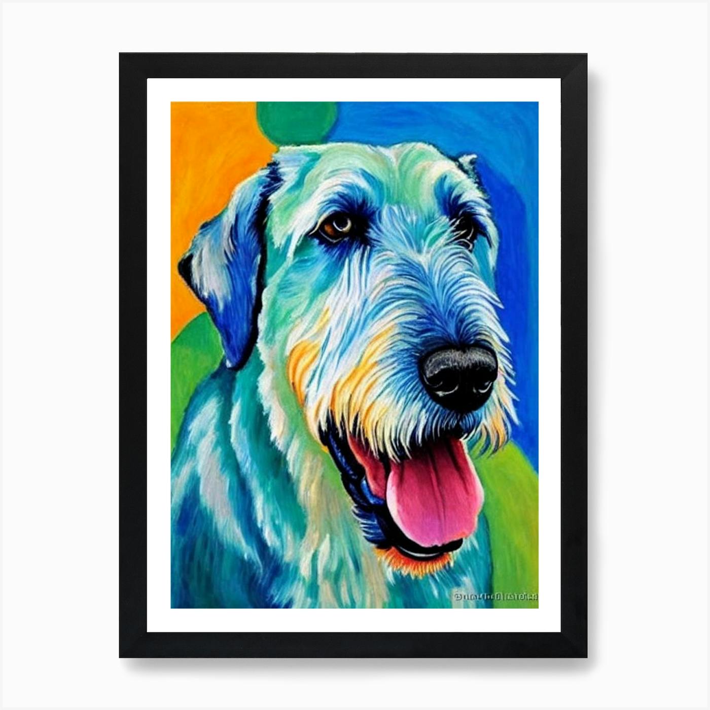 ARTCANVAS Briard Dog Breed orders Teal Purple Canvas Art Print