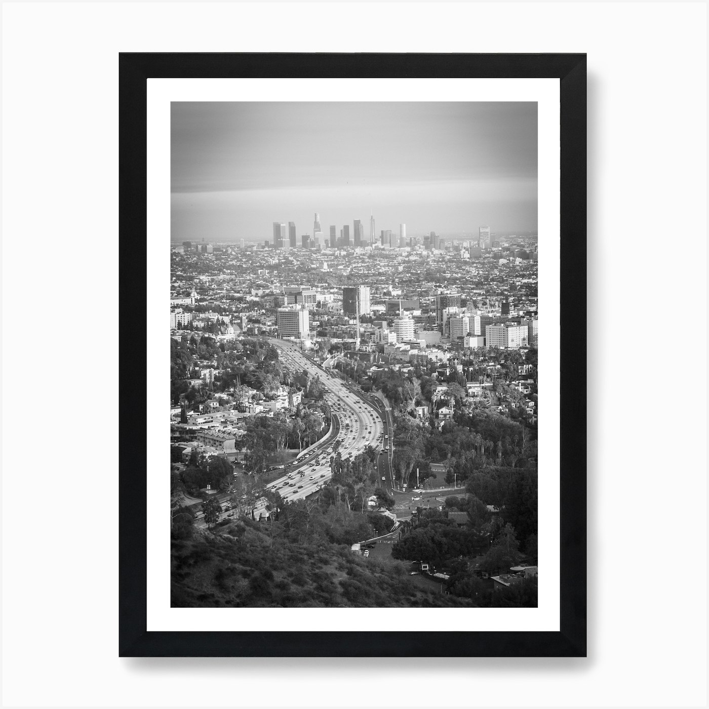 Los Angeles City Skyline Art Print by Fy! Photography Archive - Fy