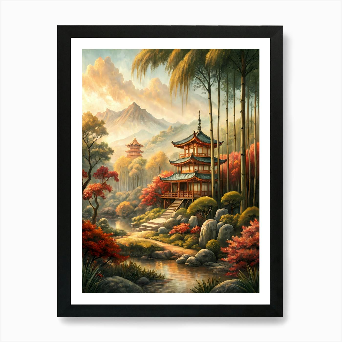 Cherry Blossom Bridge Art Print by PrintsBySMP - Fy