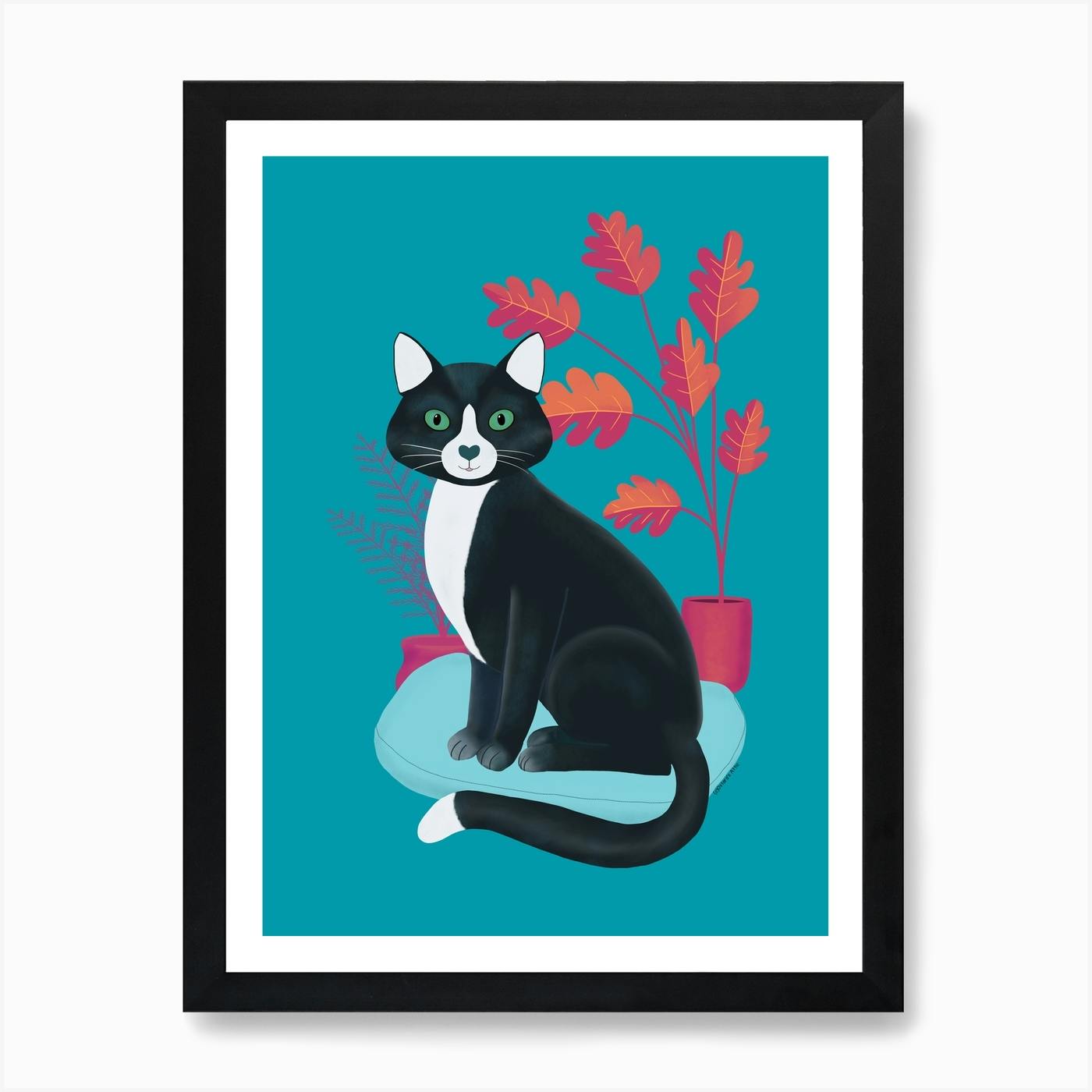 FREE Personalization Tuxedo Cat Brewing Company Black Cat Graphic Art 2024 Illustration print SIGNED Fowler Native Vermont