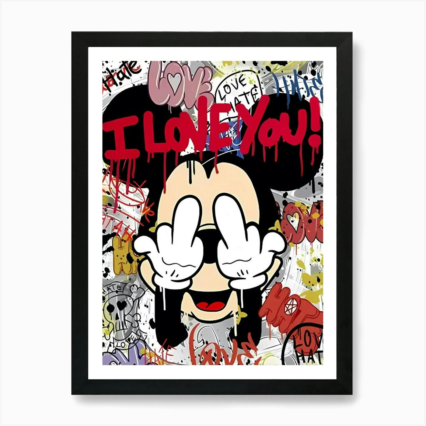 ミッキーセル画　証明書付き タイトル　 I Love You ミッキーセル画 証明書付き タイトル I Love You - メルカリ