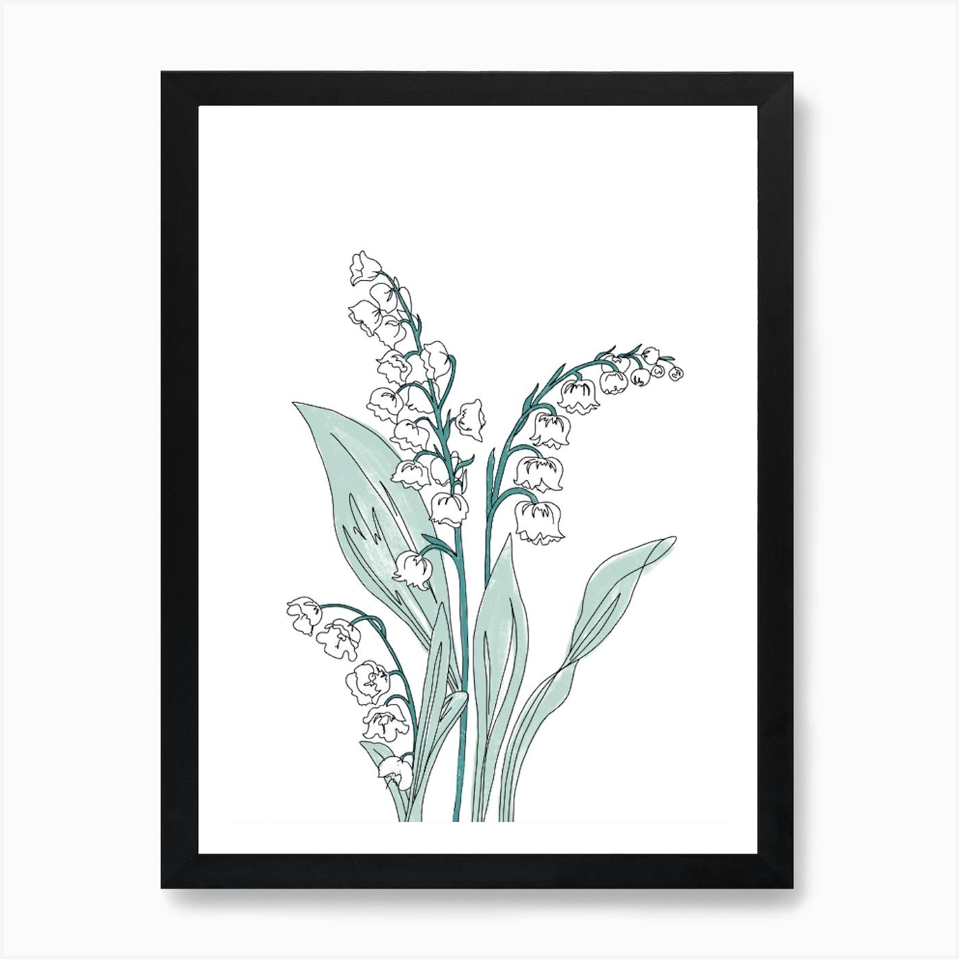 Lilies of the Valley, 2024 Limited Edition, signed art, 17 inch by 21 inch, oil Giclee print, unframed print