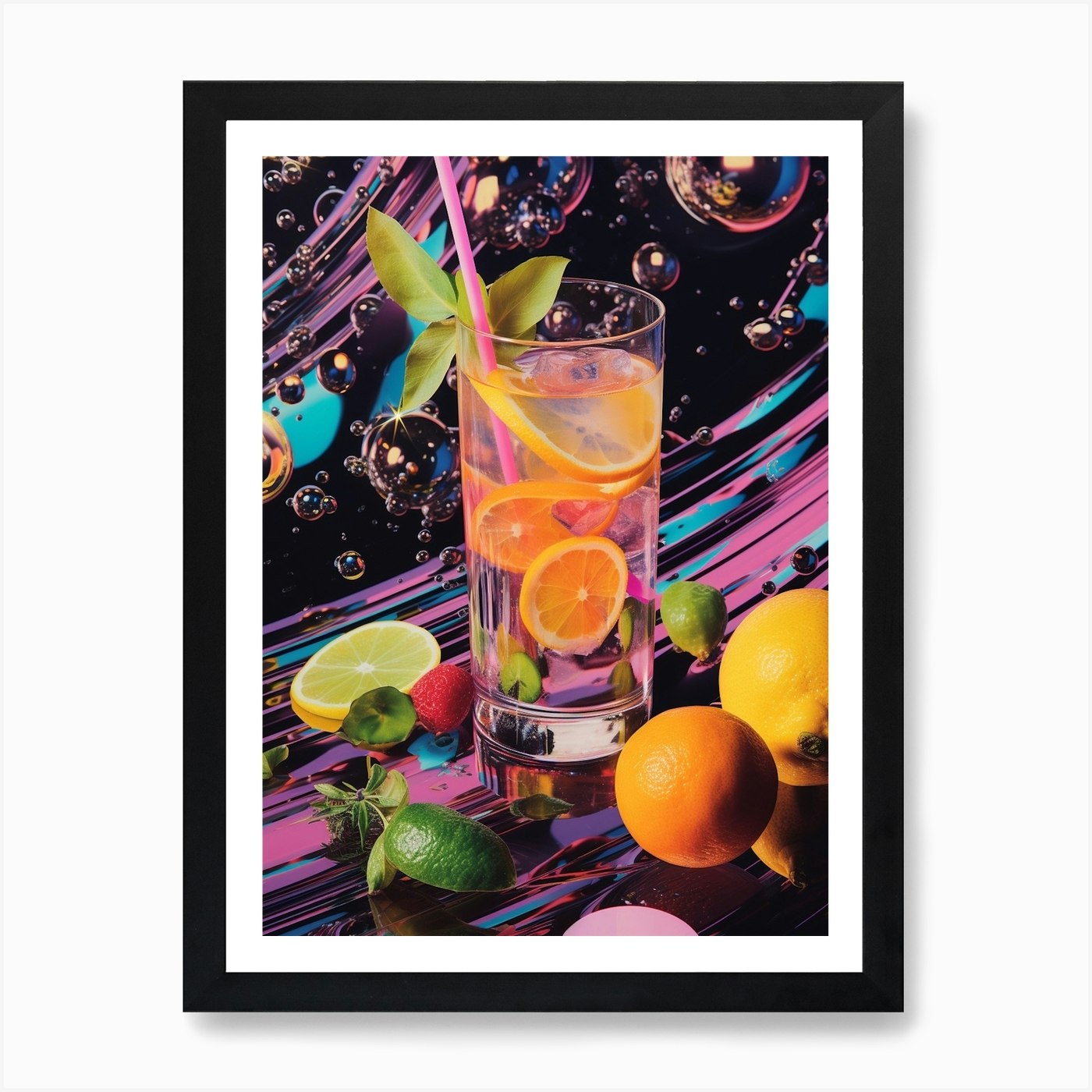 Zesty Fruit Photographic Collage 1 Art Print By Popart Pals - Fy