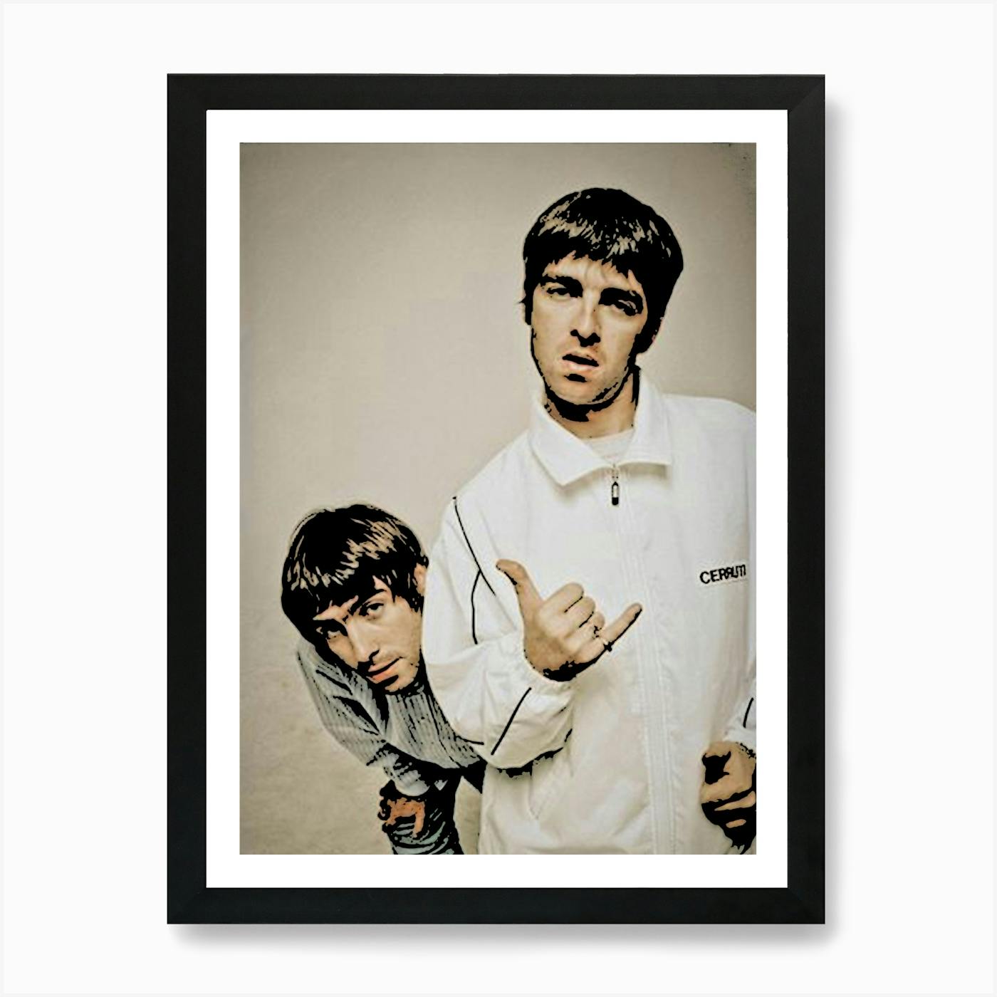 アート・デザイン・音楽 Oasis Brothers Oasis print - Liam Noel Gallagher brothers poster artwork