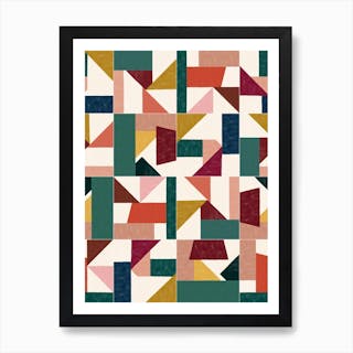 Tangram Wall Tiles 01 Art Print by DesigndN - Fy