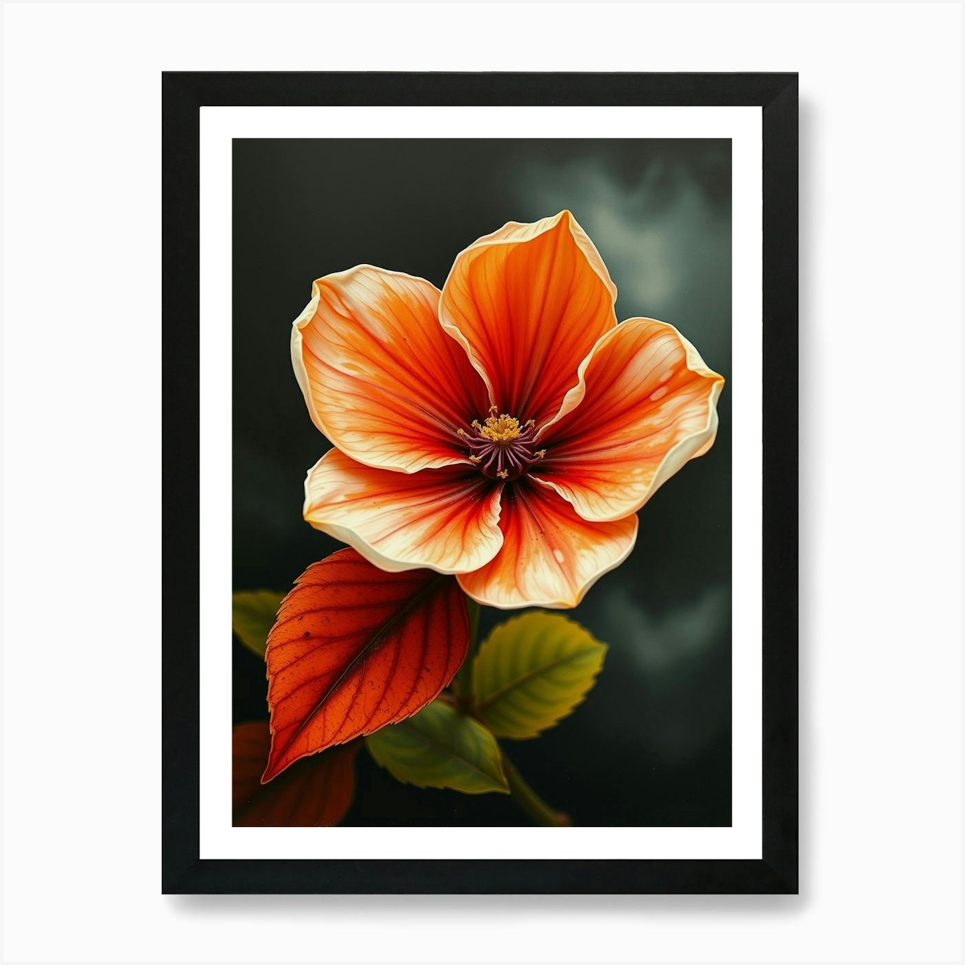 Orange Hibiscus Flower 1 Art Print by BEATY - Fy Orange Hibiscus Flower 1 Art Print by BEATY - Fy