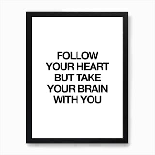 Follow Your Heart Print | Fast shipping | Fy