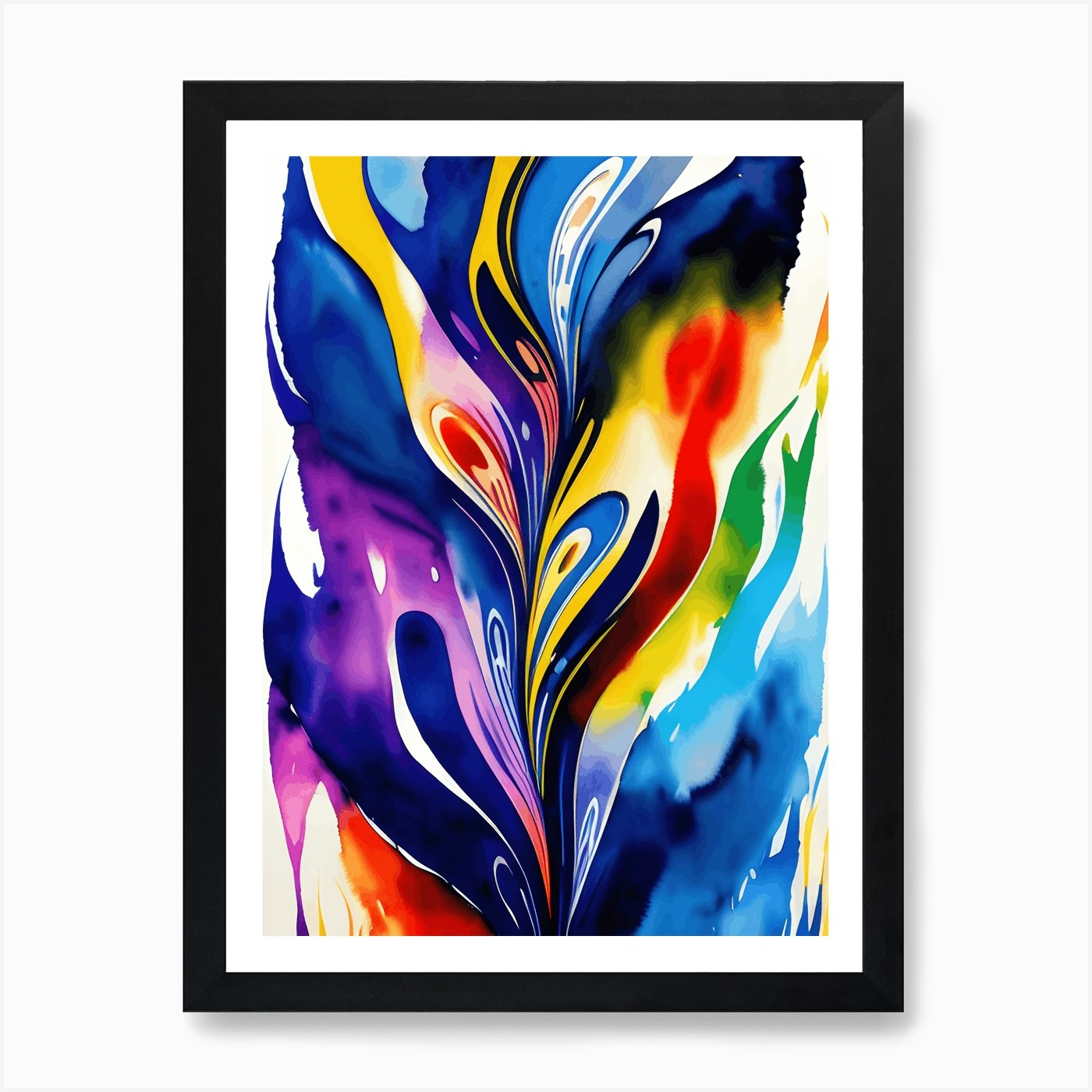 Abstract Fluid Watercolor Painting Poster 3 Art Print by The Art Of Pat ...