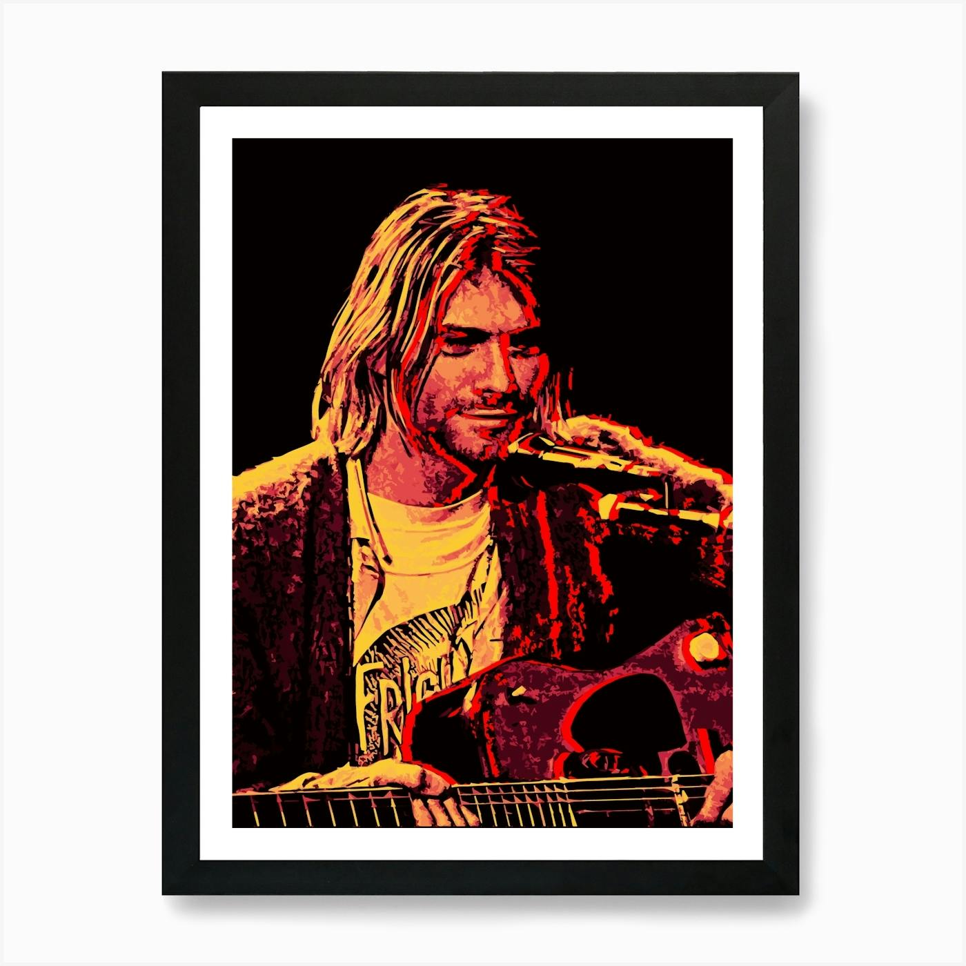アート・デザイン・音楽 Cobain - nirvana Kurt Cobain Nirvana 03 Portrait Music Icon Style WPAP Pop