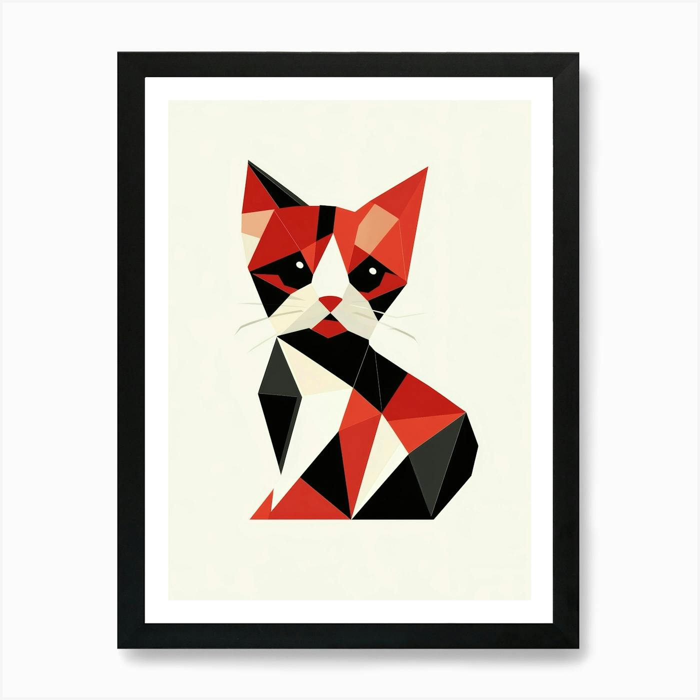 置物 GEOMETRIC CAT-LIMITED EDITION HAUCOZE Angular Cat Sculpture Statue Geometric Figurine