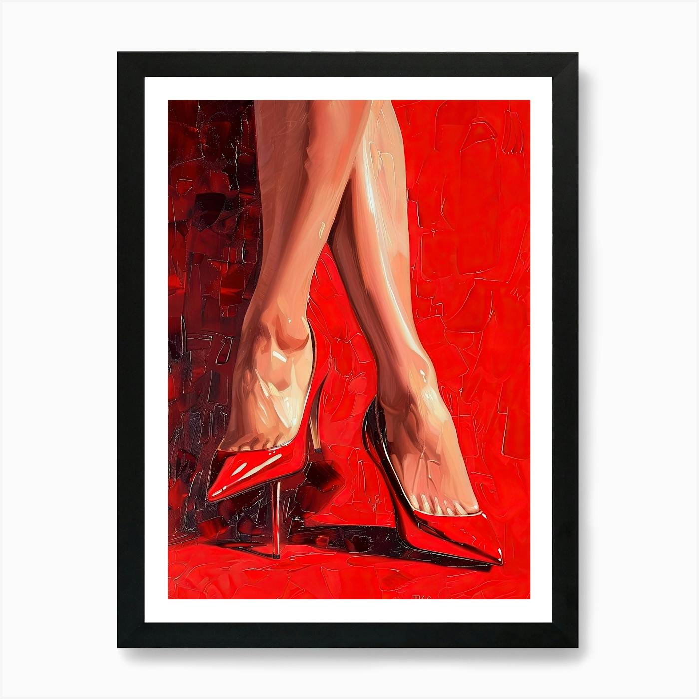 Red print heels deals
