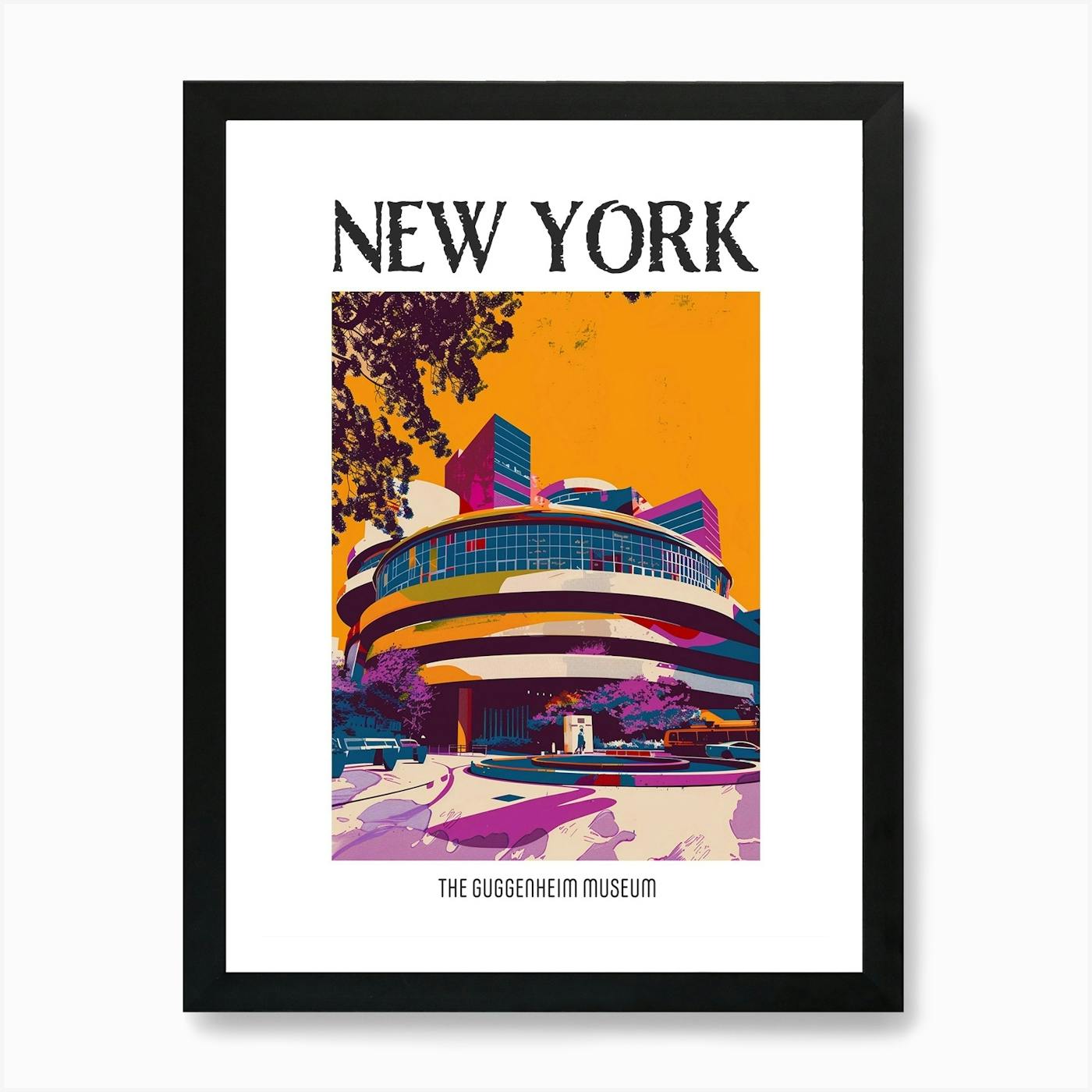 guggenheim museum / ポスター / アートポスター The Guggenheim Museum New York Colourful Silkscreen