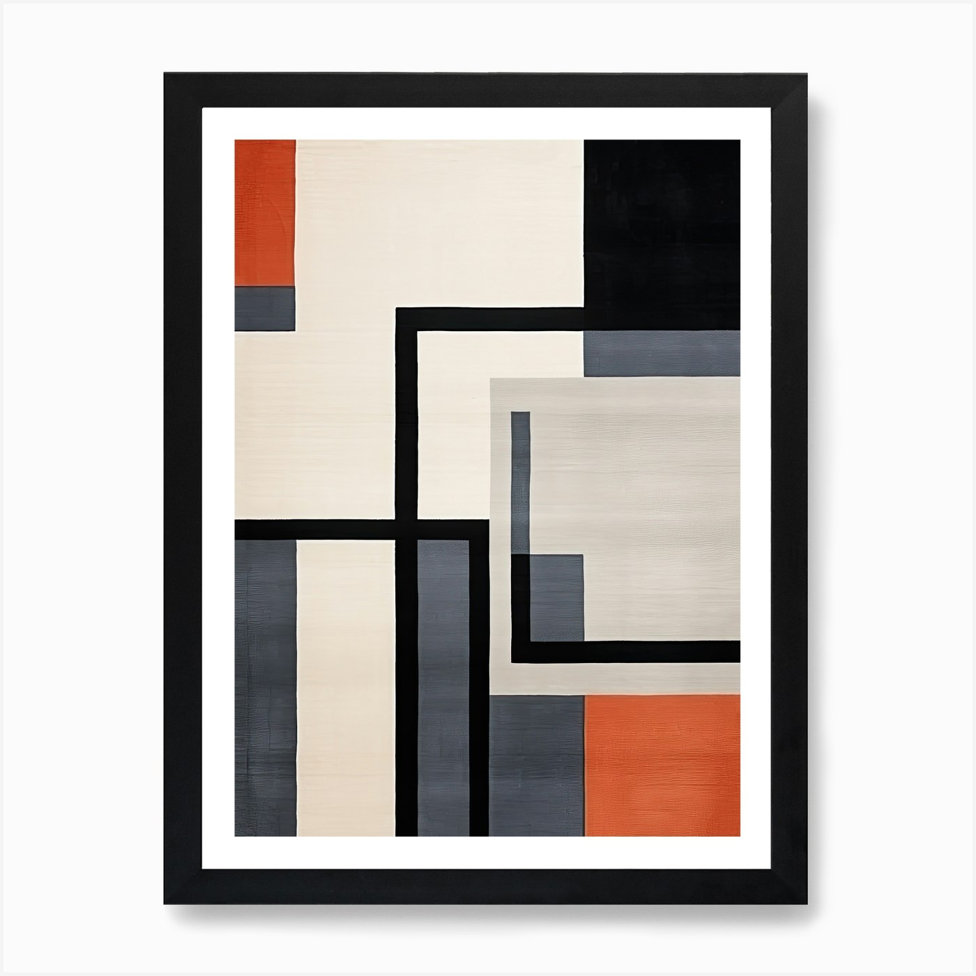 Mid Century Geometrics; Abstract Symmetry Art Print by Art-Syndicate - Fy