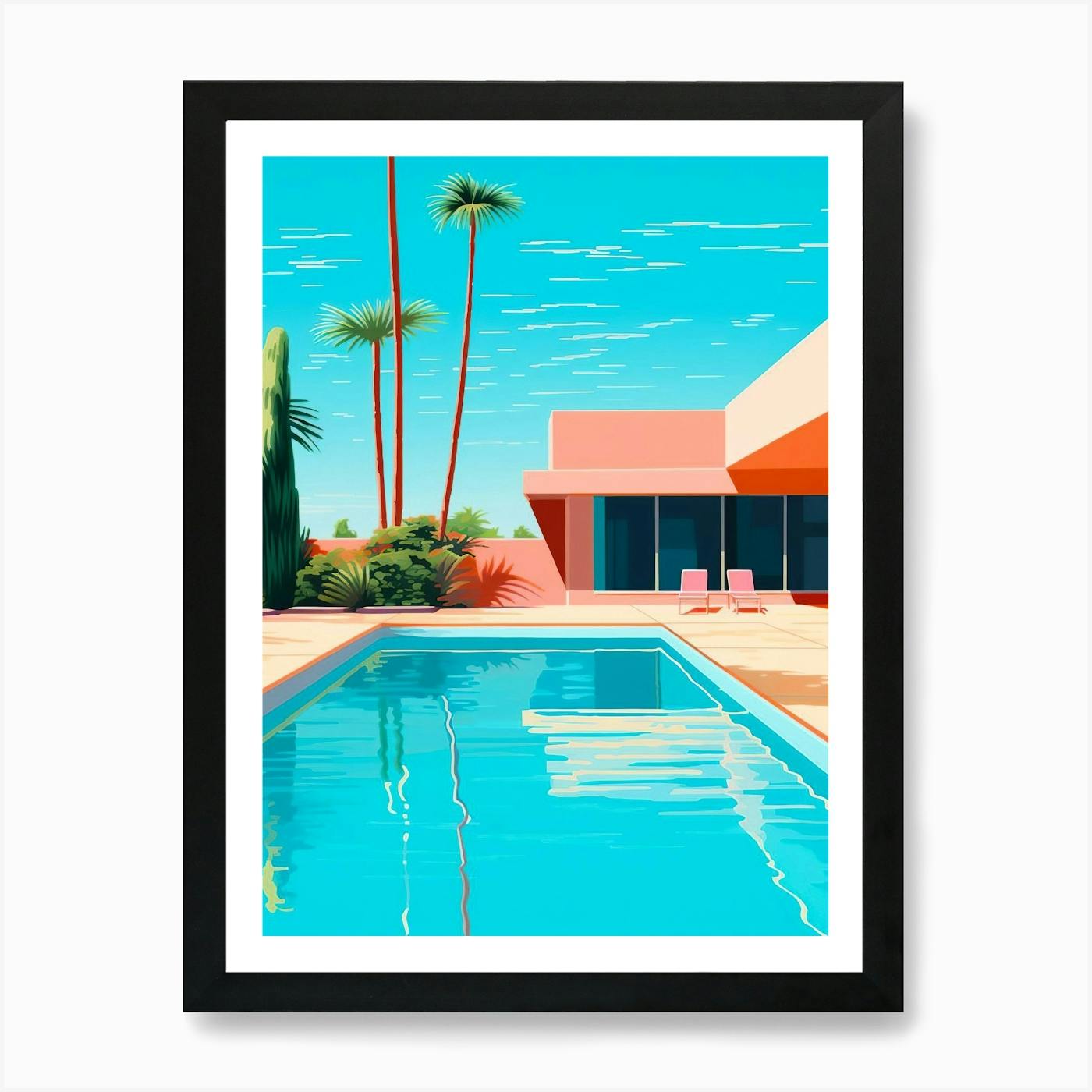 Music Pool Print Aerial Pool Print Minimalist Pool Pool