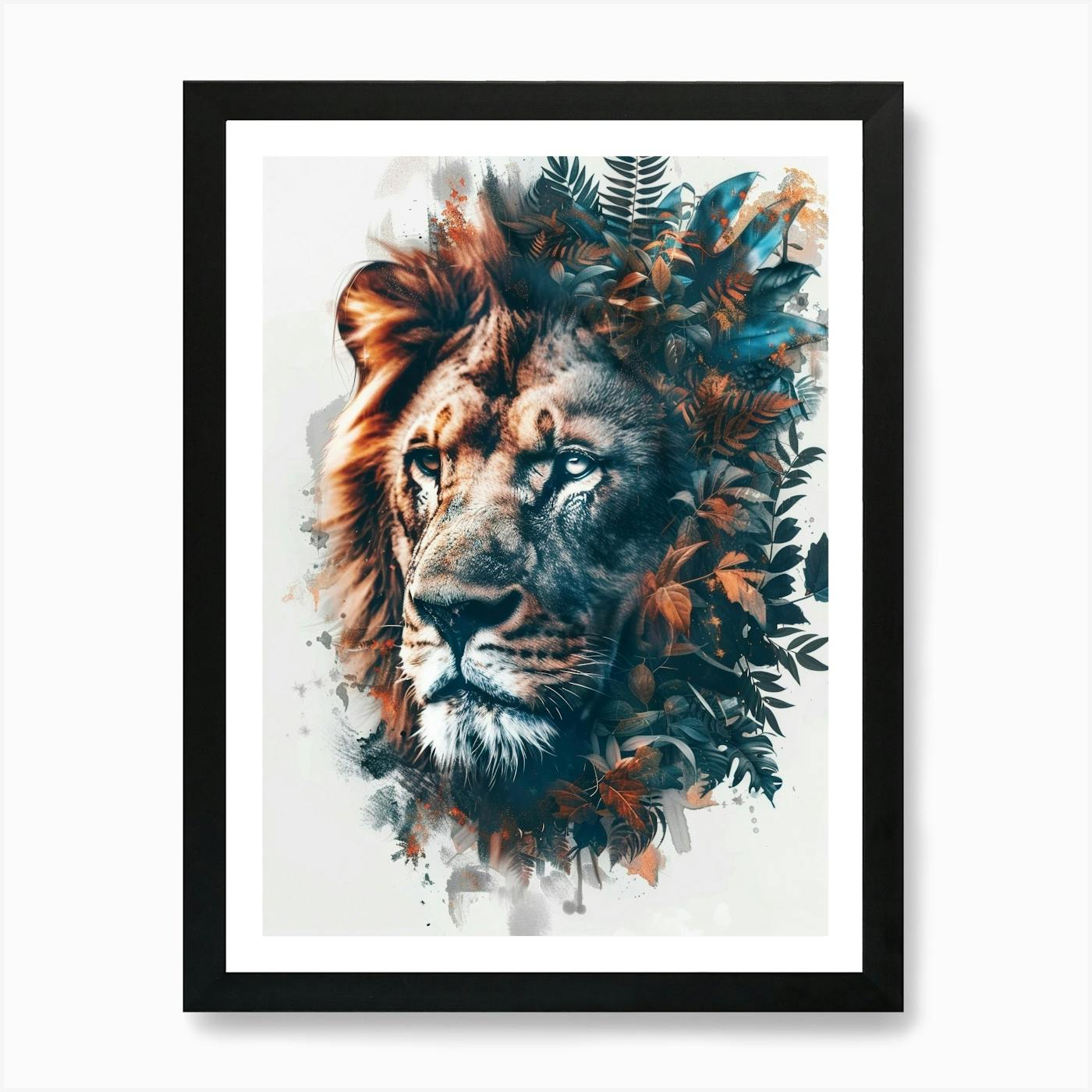 絵画 LIONSAN Lioness With Blue Eyes Art Print by Wouter Rikken - Fy