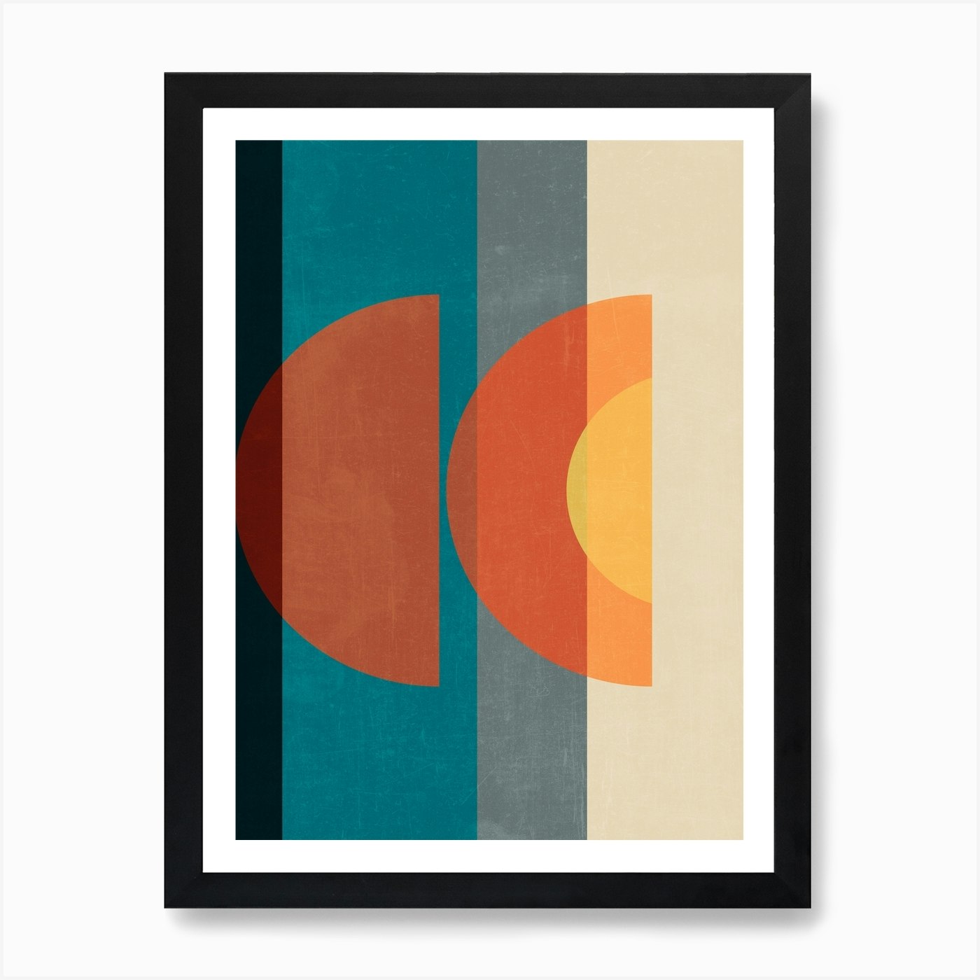 Mid Century Abstract Retros B Art Print by Print Punk Studio - Fy