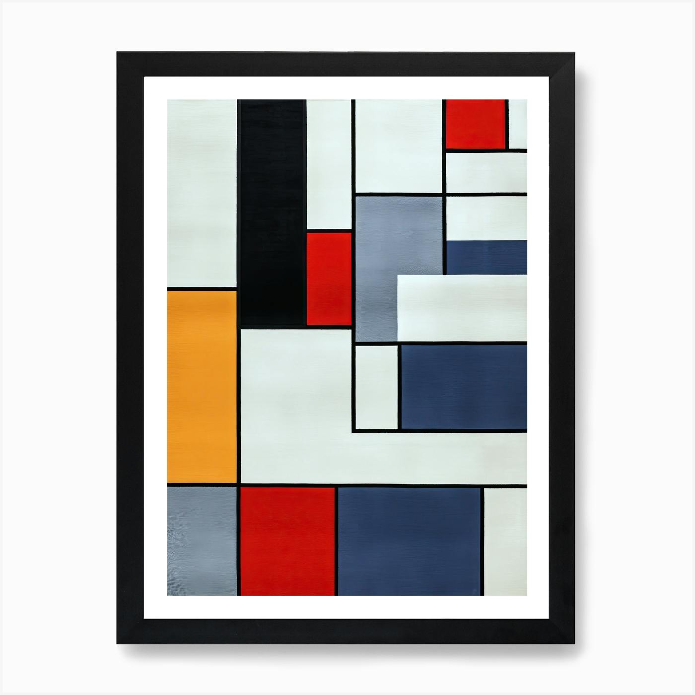 Mondrian Tableau Art Print by POP ART WORLD - Fy