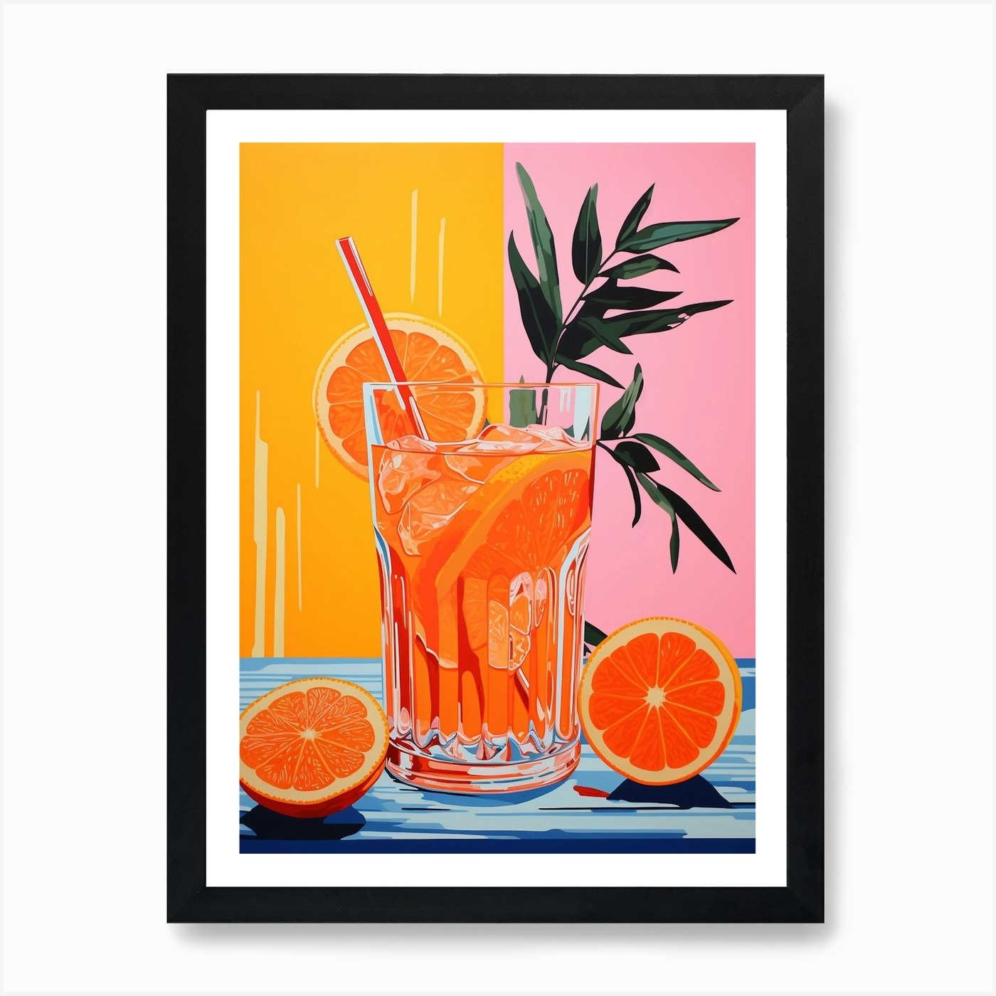 Aperol Colour Pop 4 Art Print by PopArt Pals - Fy