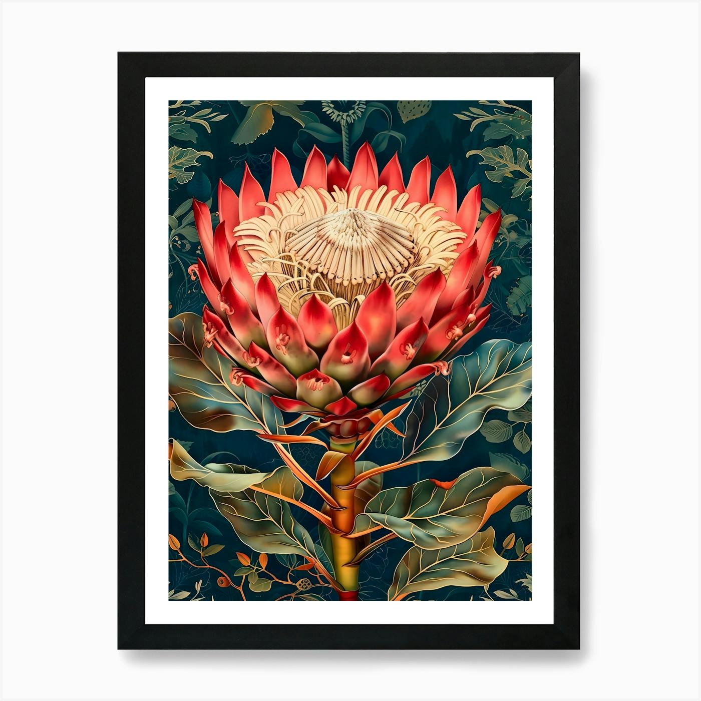 絵画 額縁付 プロテア protea 絵画 額縁付 プロテア protea Trademark Fine Art 'Antique