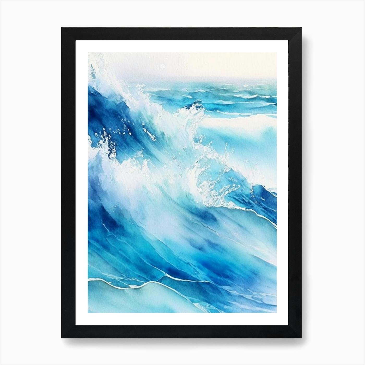 Sea of All Painting or Print of Hands shops Dripping Water Into Ocean - Modern Surrealist Art with Blue Water