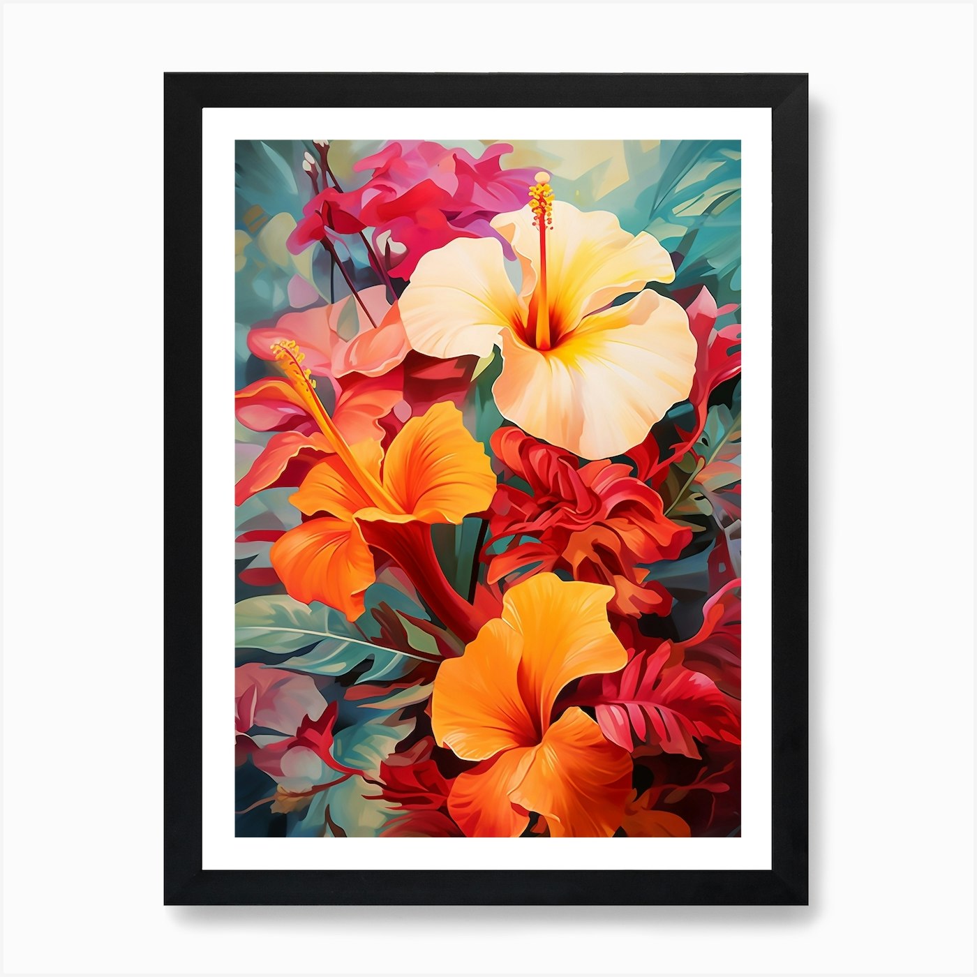 Hawaiian Blooms Art Print by Wall Garden Studio - Fy