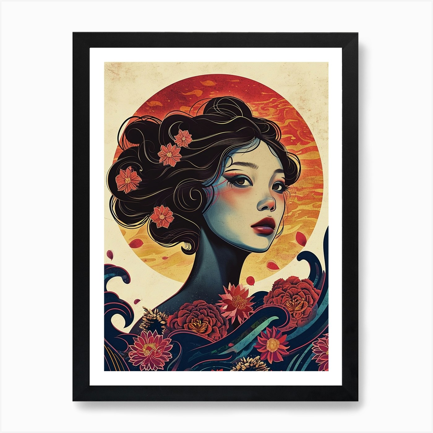 Asian Girl Art Print by Hunzinator - Fy