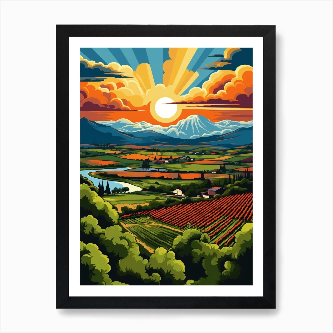 Yakima Valley Fauvism 14 Art Print by PixelPerfect Fy