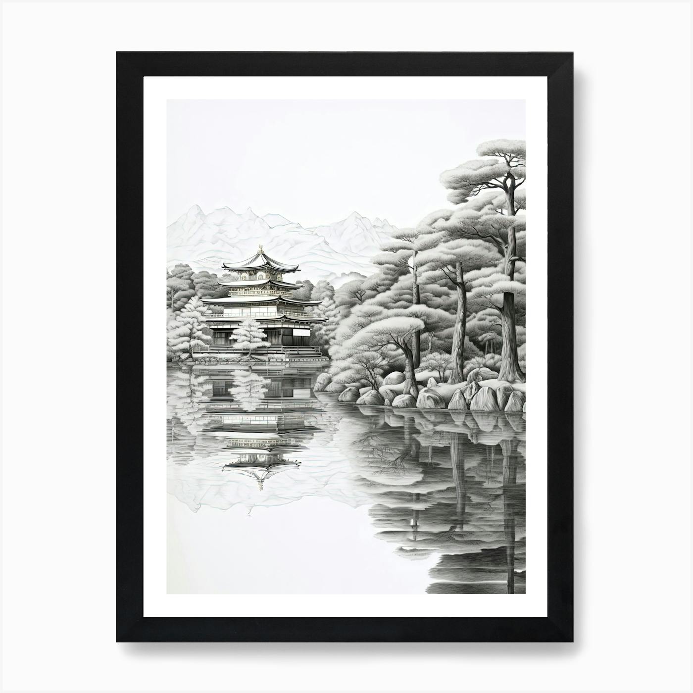 墨絵　Sumi-e a painting in black ＆white Sumi E Paintings | Shop Fy