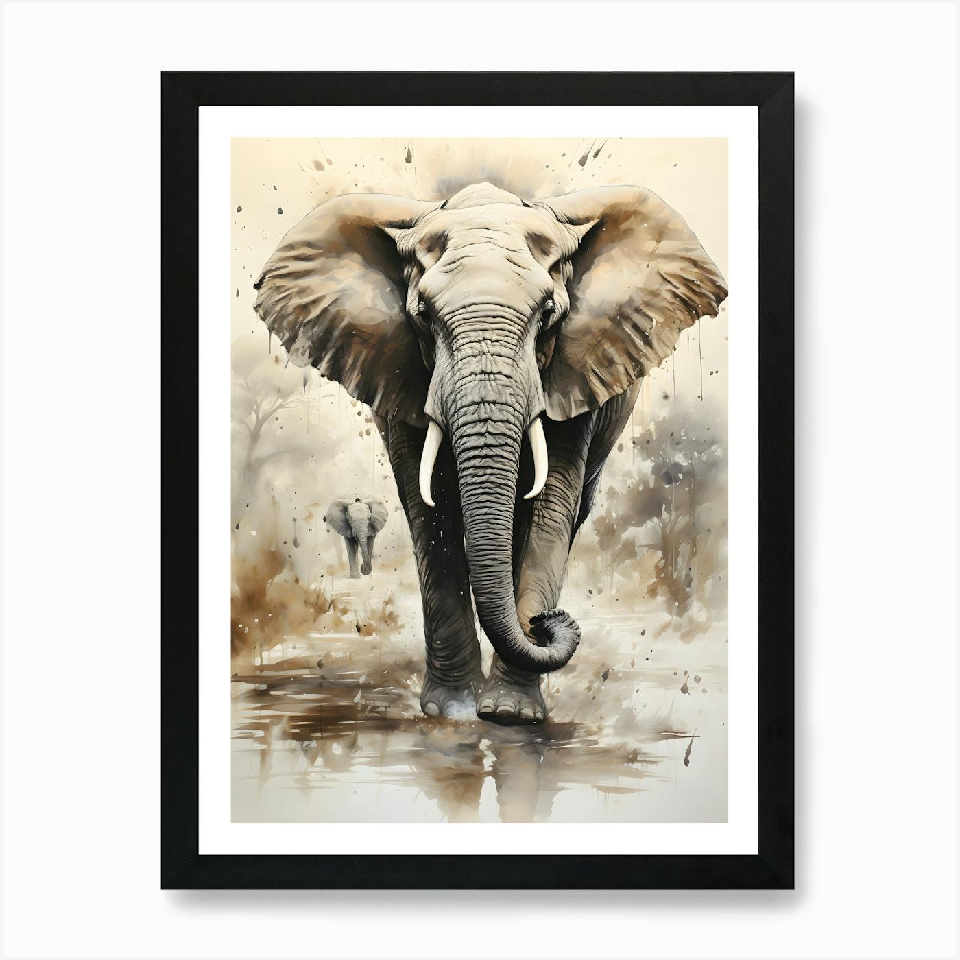 Elephants Art Print by 444Ax - Fy