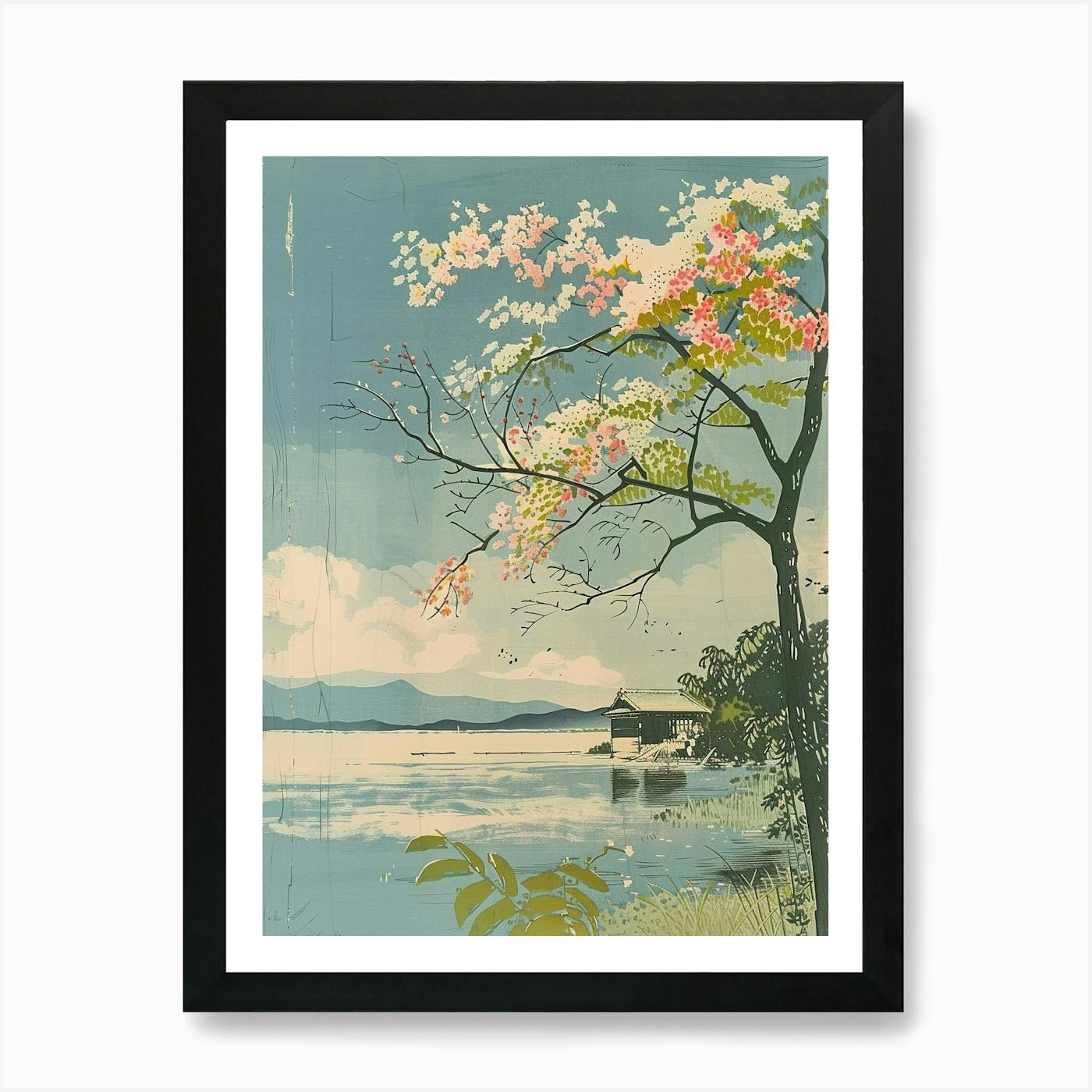 Okinawa Japan 3 Retro Illustration Art Print by Japan
