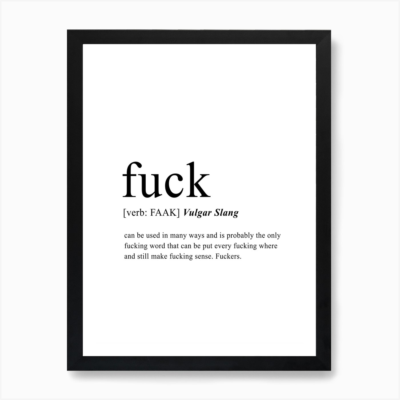 Fuck Definition Art Print By Angel London Fy