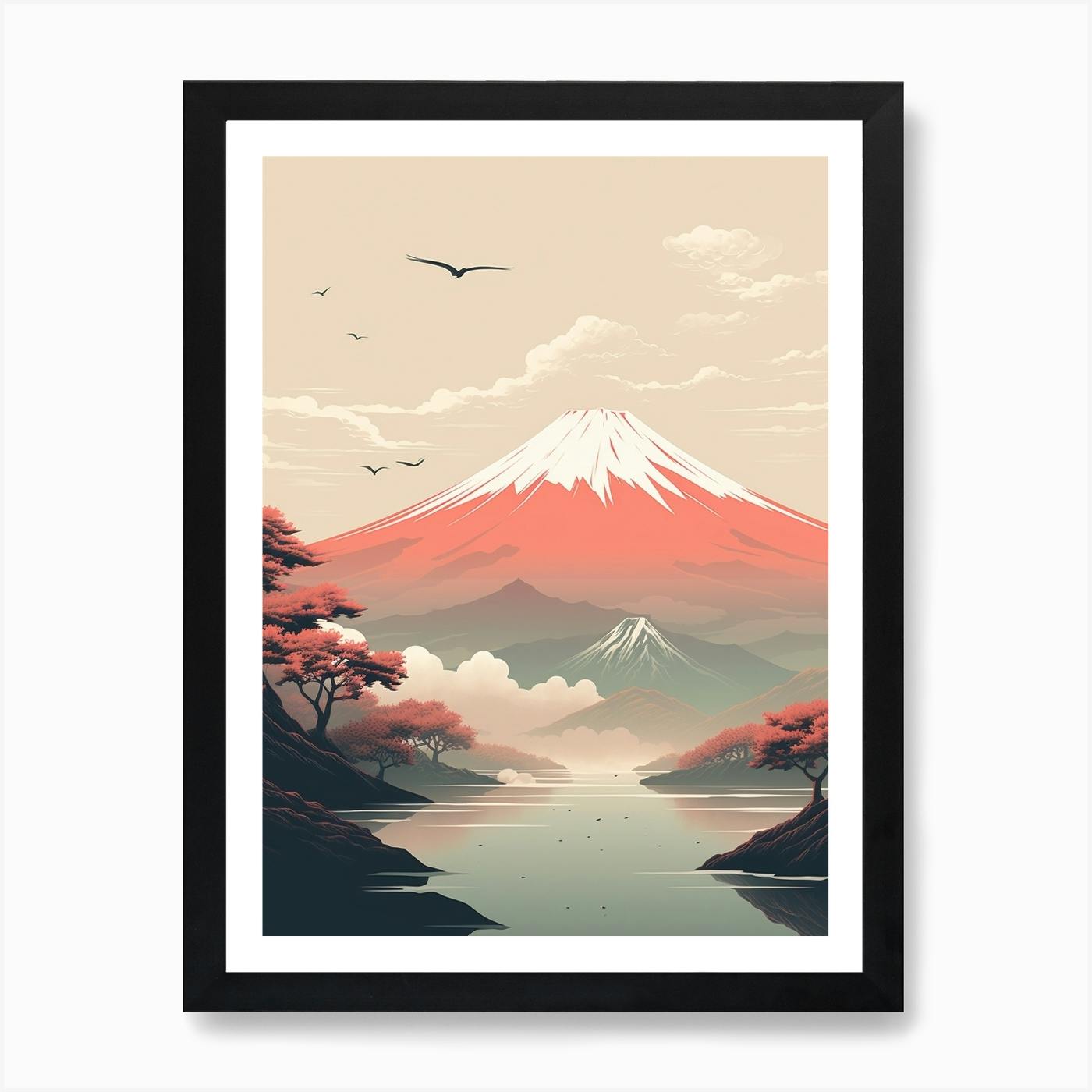 Mount Fuji Japan 1 Hiking Trail Landscape Art Print by