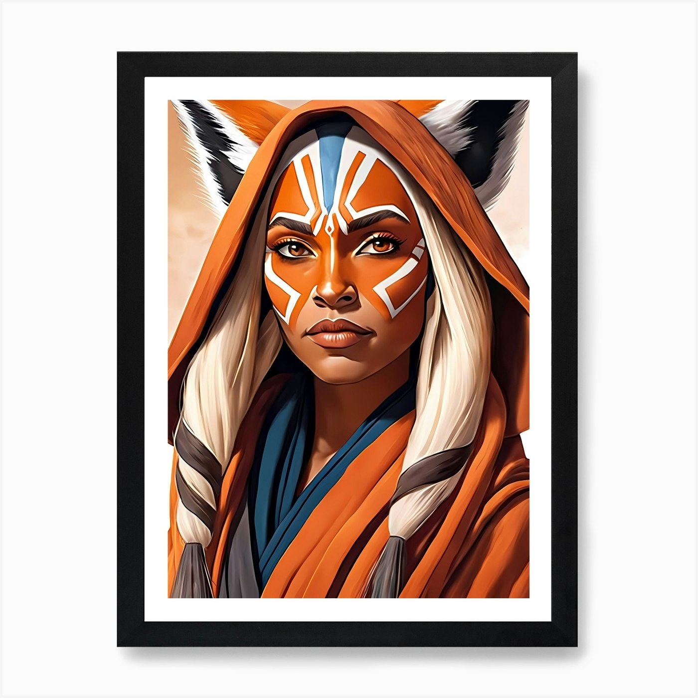 Ahsoka Tano Portrait Star Wars Painting (29) Art Print by 1xMerch - Fy