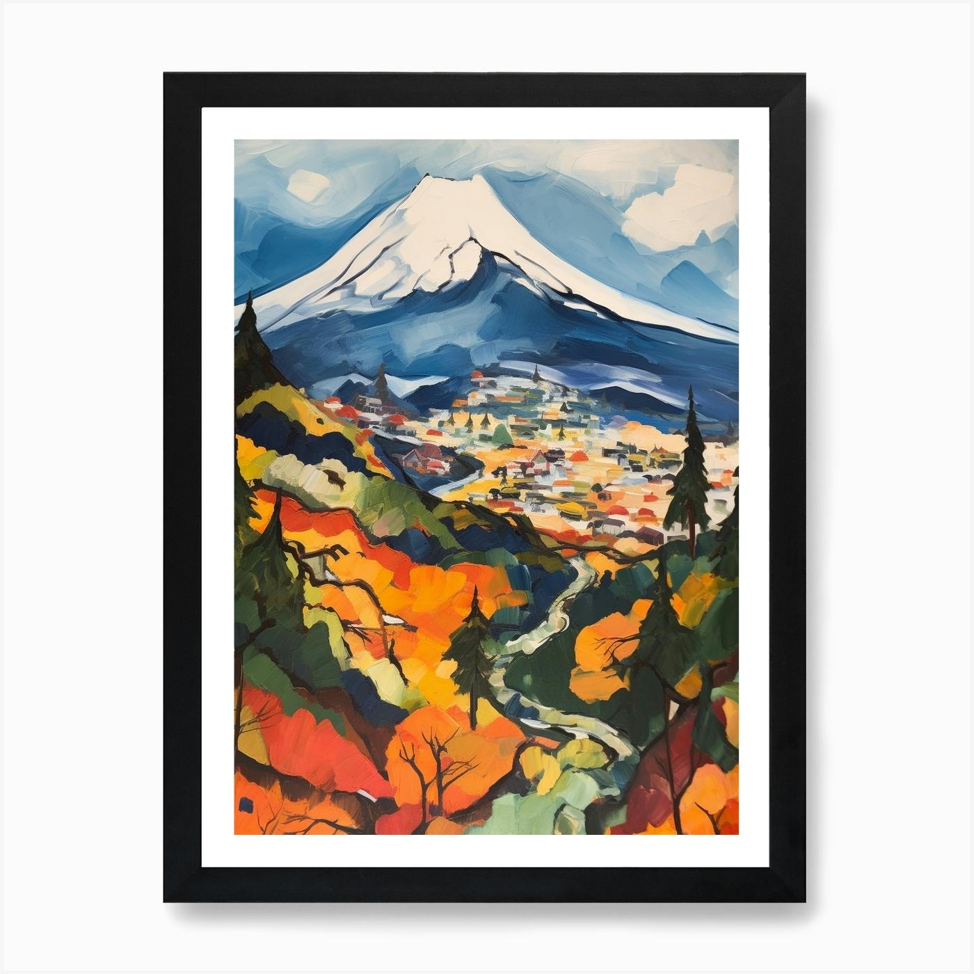原画【蒼の富士】Wagara　original painting　Mt.Fuji 原画【蒼の富士】Wagara original painting Mt.Fuji 原画【蒼の
