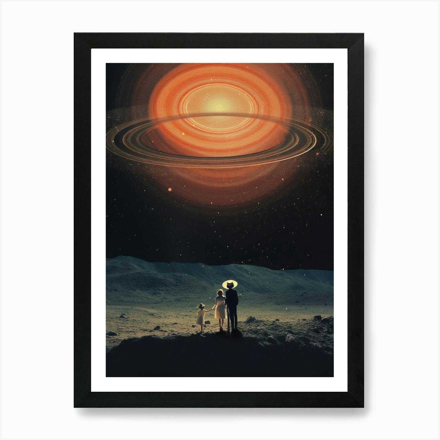 Cosmic Queen, Saturn Art, Jupiter Art, Planet Art Print, Astrology Art, online Fantasy Art Print, Space Art, Magical Astrology Art Print